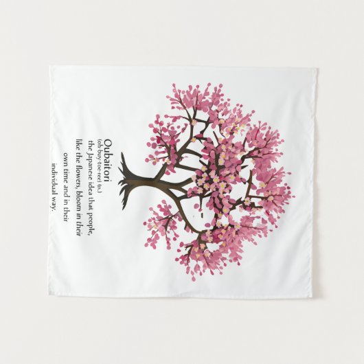 "Oubaitori" betekent aangepaste kleur Wandkleed (Voorkant (horizontaal))