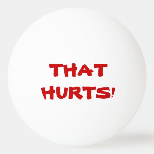 Ouch dat Hurts! Spreken Pingpongbal (Achterkant)
