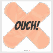 Ouch Grappige Plasterk Ongeluk Sticker (Vel)