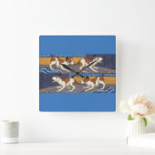 OUCH! hond Vierkante Klok (Huis)