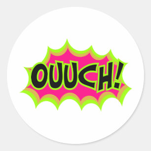 Ouch! Ronde Sticker