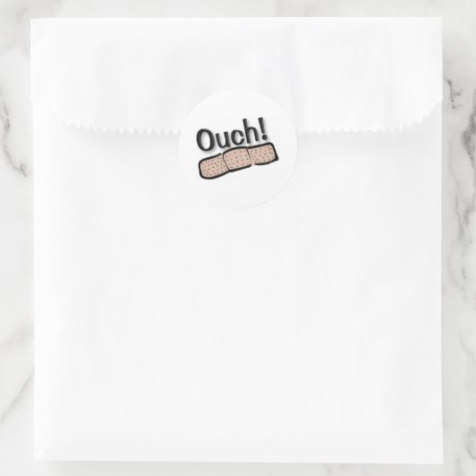 Ouch Ronde Sticker (Tas)