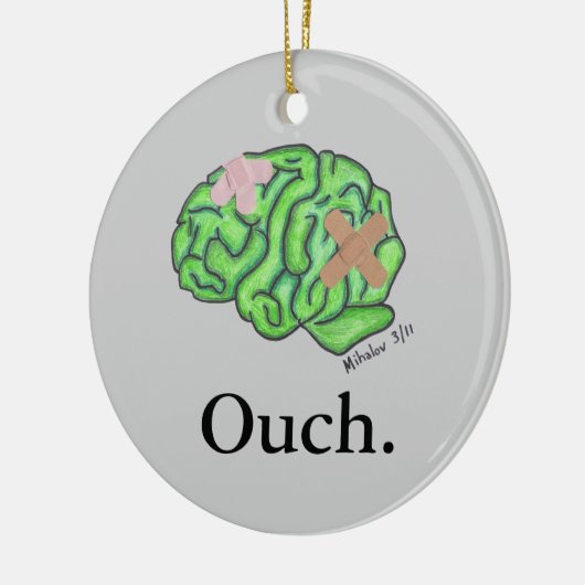 "Ouch"-versiering Keramisch Ornament (Links)