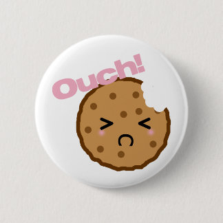 "Ouch!" zegt de Kawaii Cookie Ronde Button 5,7 Cm
