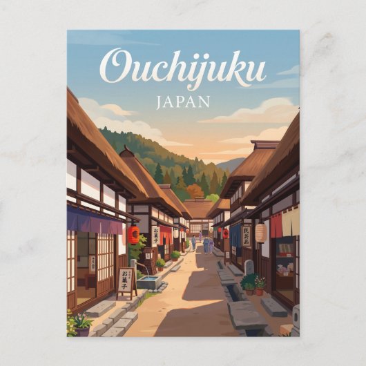 Ouchijuku Japan Briefkaart (Voorkant)