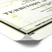 Oud 1887 gebied van de kaart van Arizona Poster (Hoek)