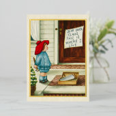 Oud 1910 Kind met Kerstman Brief Goud Folie Feestdagenkaart (Staand Voorkant)