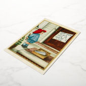 Oud 1910 Kind met Kerstman Brief Goud Folie Feestdagenkaart (Gedraaid)