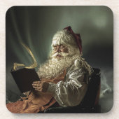 Oud afbeelding van de kerstman magie van de feestd bier onderzetter (Voorkant)
