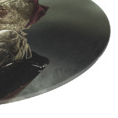 Oud afbeelding van de kerstman magie van de feestd snijplank (Hoek)