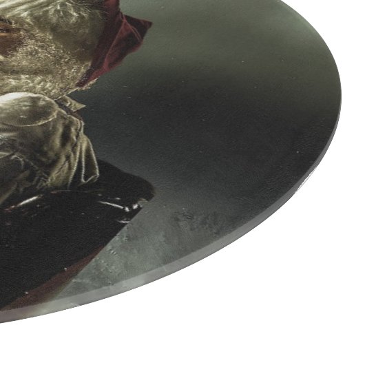 Oud afbeelding van de kerstman magie van de feestd snijplank (Hoek)