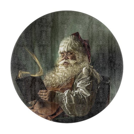 Oud afbeelding van de kerstman magie van de feestd snijplank (Voorkant)