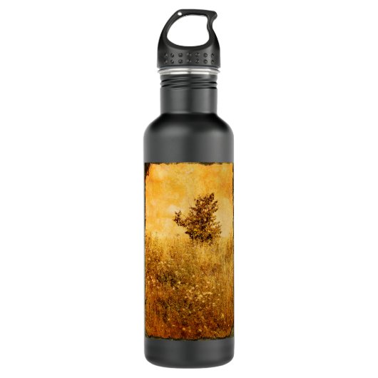 Oud Afbeelding van het landschap Waterfles (Voorkant)