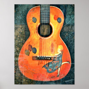 Oud akoestisch Poster