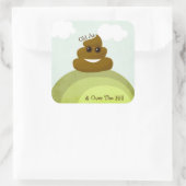 Oud Als Poo & Over The Hill Emoji Verjaardags Stic Vierkante Sticker (Tas)