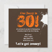 Oud als vuil - 30th Birthday Dirt Party Uitnodigin Kaart (Achterkant)