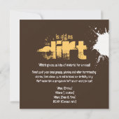 Oud als vuil - Roast & Dirt Party nodigt uit Kaart (Achterkant)