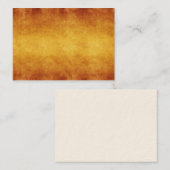  oud amber verbrand Umber Parchment Paper Visitekaartje (Voorkant / Achterkant)