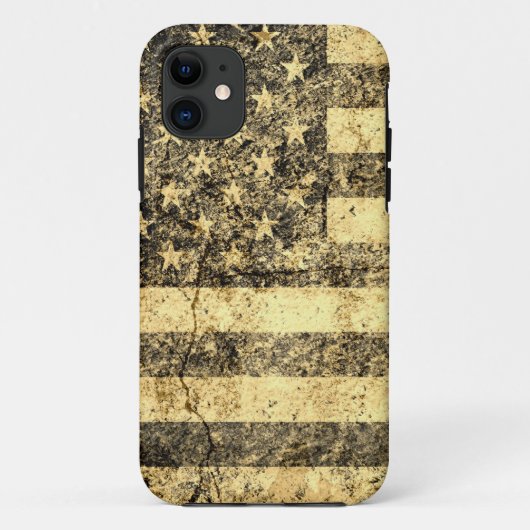 Oud-Amerikaanse vlaggegraven muur Case-Mate iPhone Case (Achterkant)