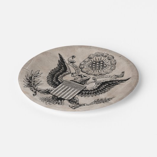 Oud Amerikaanse wapenschild met Fashioned Papieren Bordje (Gekanteld)