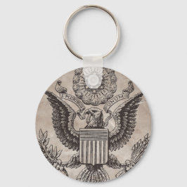 Oud Amerikaanse wapenschild met Fashioned Sleutelhanger
