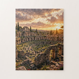 Oud Amphitheater bij Zonsondergang Legpuzzel