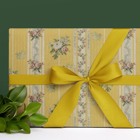 Oud Antiek Behang Geel Cadeaupapier