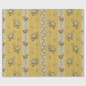 Oud Antiek Behang Geel Cadeaupapier (Vlak)