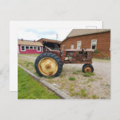 Oud Antiek Boerderij tractor Poster Briefkaart (Voorkant / Achterkant)