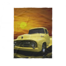  oud Antiek gele vrachtwagen