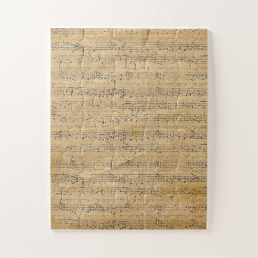 Oud  Antiek muziekblad 11 Legpuzzel (Verticaal)