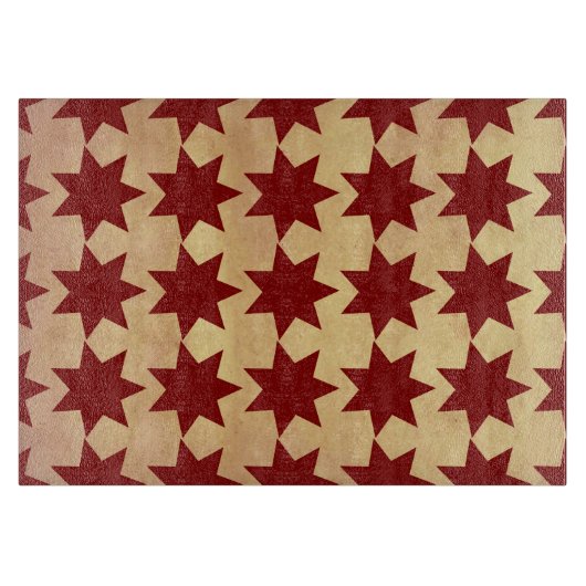 Oud Antiek papier roodborststerren primitief thema Snijplank (Voorkant)