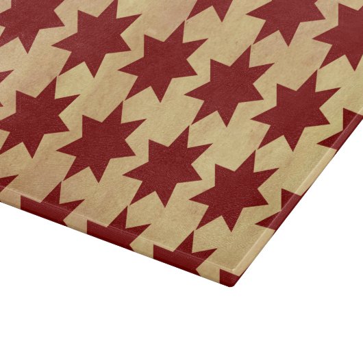 Oud Antiek papier roodborststerren primitief thema Snijplank (Hoek)