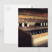 Oud Antiek pianoketoestel Briefkaart (Voorkant / Achterkant)