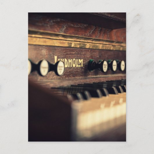 Oud Antiek pianoketoestel Briefkaart (Voorkant)