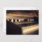 Oud Antiek pianoketoestel Briefkaart (Voorkant / Achterkant)