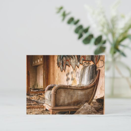 Oud Antiek stoel Briefkaart (Staand voorkant)