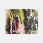  oud Antiek warm wegvoertuig Fleece Deken (Voorkant (Horizontaal))