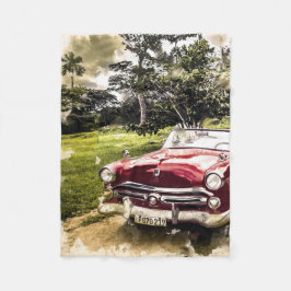  oud Antiek warm wegvoertuig Fleece Deken