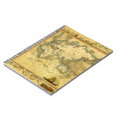 Oud Antiek Wereldkaart Notitieboek (Linkerzijde)