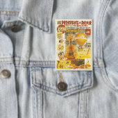 Oud Antiquair Grand Fete Kermis Paris Poster Button (Insitu)