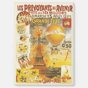 Oud Antiquair Grand Fete Kermis Paris Poster Magneet