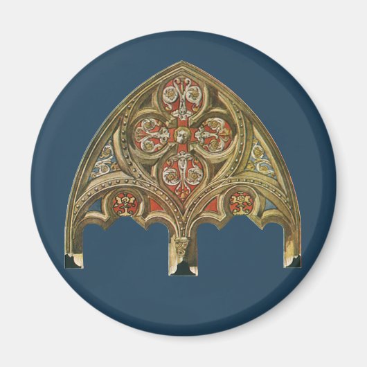 Oud architecturaal element, decoratieve bogen magneet (Voorkant)