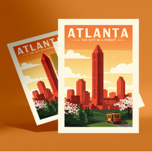 Oud Atlanta Briefkaart