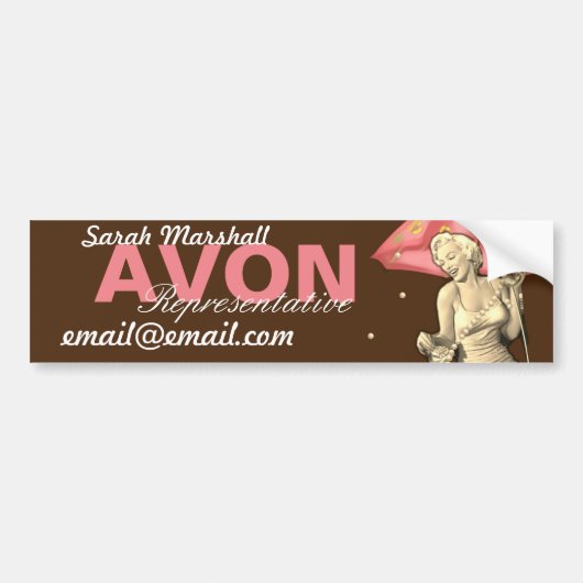 Oud Avon-vertegenwoordiger  Bumpersticker (Voorkant)