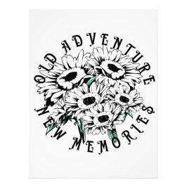 Oud avontuur Nieuwe Memories  Floral Summer Foto Afdruk