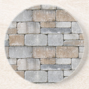 oud bakstenen muur coaster set zandsteen onderzetter