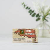 Oud bakwerk Masonry Works-constructie Visitekaartje (Staand voorkant)