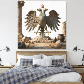 Oud Balkans tempelartefact Canvas Afdruk (Insitu (Slaapkamer))