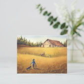 OUD BARN, APPALOSA BOY & DOG by SHARON SHARPE Briefkaart (Staand voorkant)